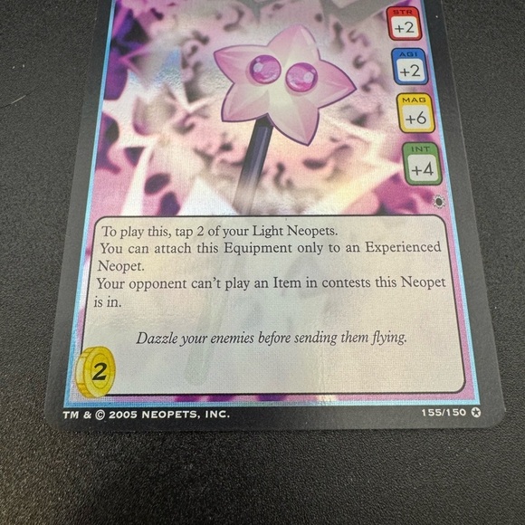 Neopets TCG - Wand Of Ultranova 155/150 - SECRET HOLO RARE - The Darkest Faerie - Picture 3 of 5